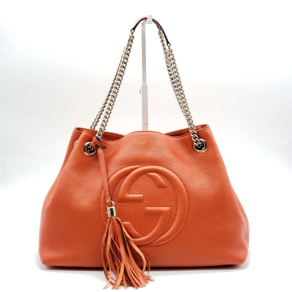 Authentic Gucci Soho on Chain Leather Shoulder Bag - Picture 2 of 15